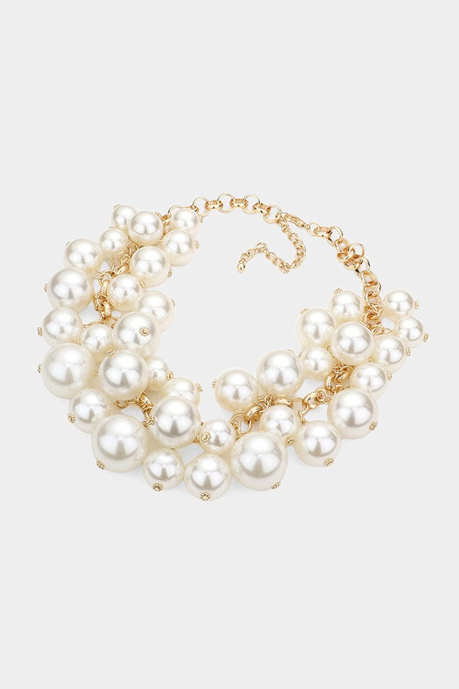 Chunky Pearl Collar Necklace