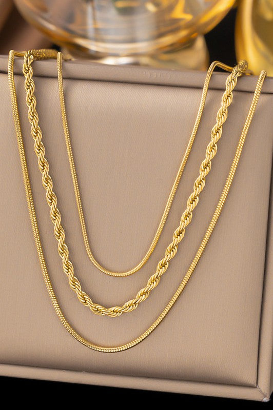18k Non-tarnish Stainless Steel Chain Necklace