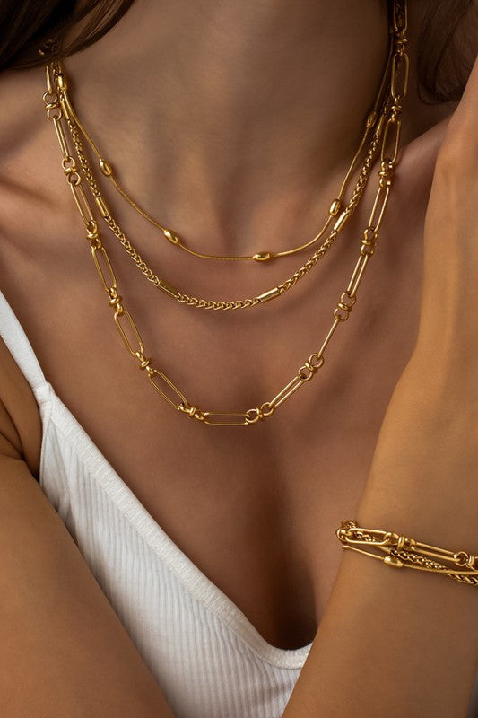 18k Non-tarnish Stainless Steel Chain Necklace