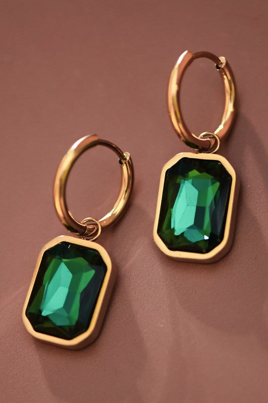 18k Waterproof Stainless Steel Drop Earrings