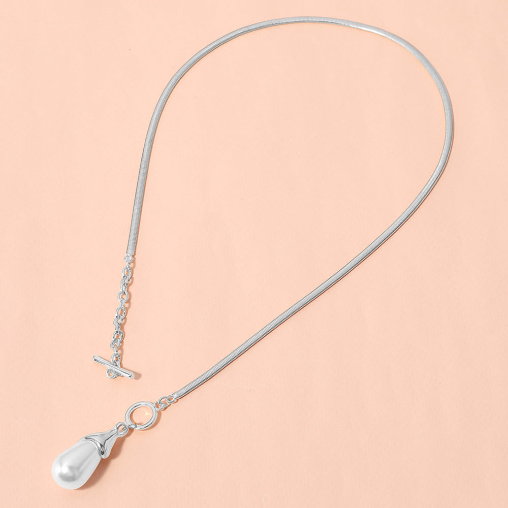 SECRET BOX_Pearl Toggle Pendant Necklace