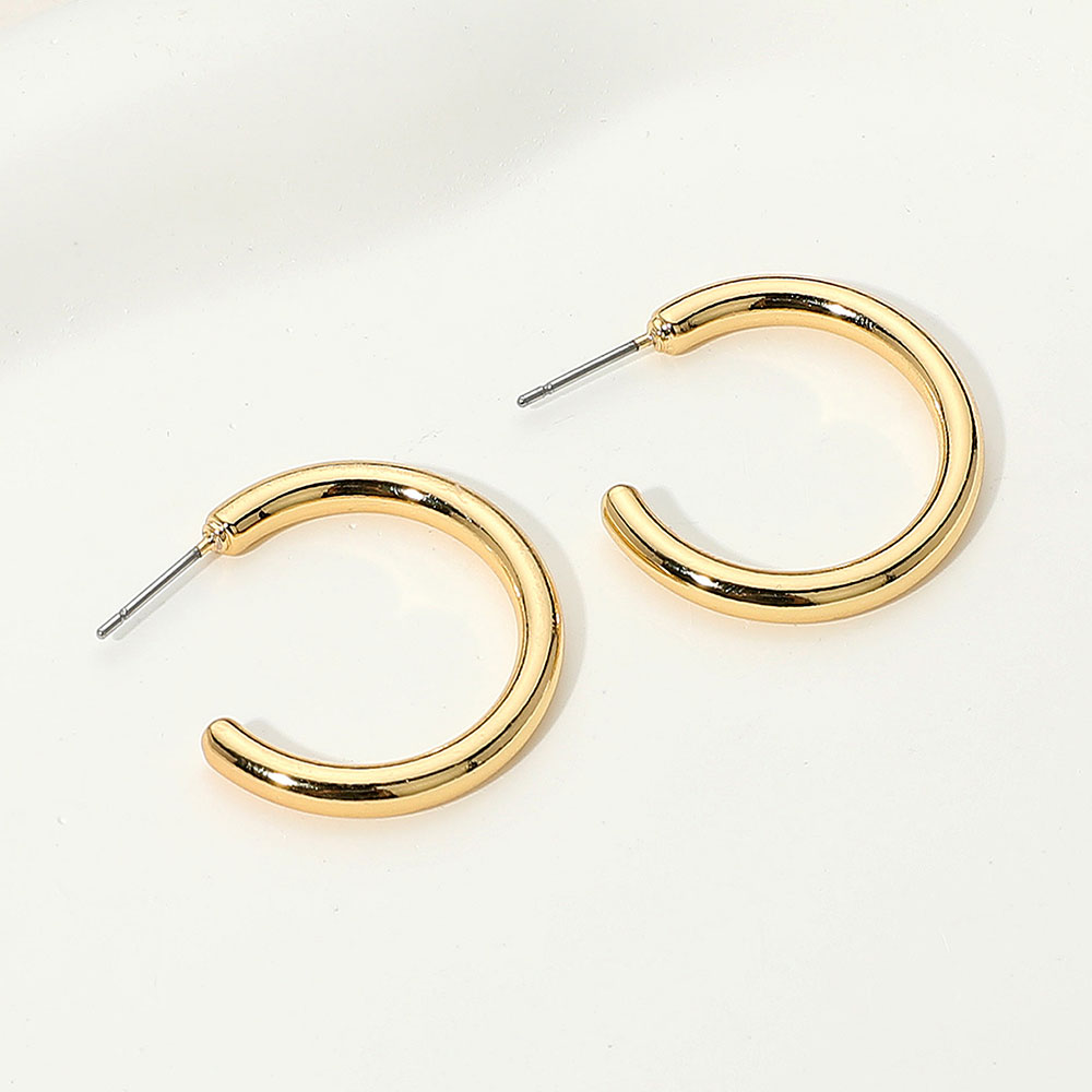 18K Gold Over Brass Hoop Earrings