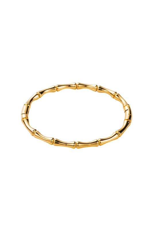 Stainless Steel Enamel Bamboo Bangle Bracelet