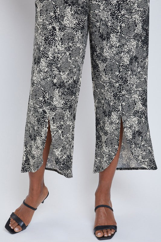 Missy Linen Lounge Pants with Front Slit