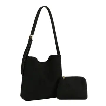 2 in 1 Faux Vegan Leather Boho Bag