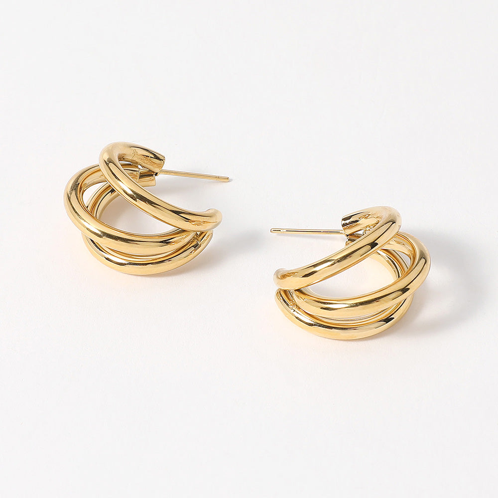 Stainless Steel Split Mini Hoop Earrings