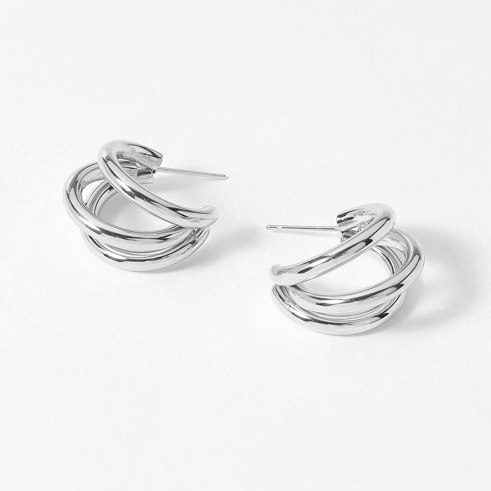 Stainless Steel Split Mini Hoop Earrings