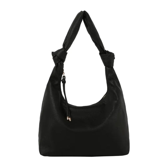 Double Knotted Handle Hobo Shoulder Bag