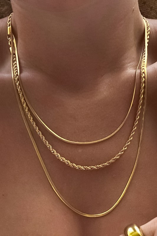 18k Non-tarnish Stainless Steel Chain Necklace