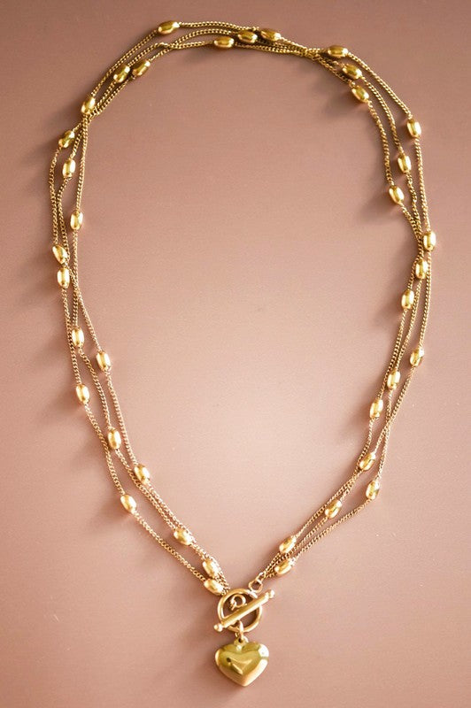 18k Gold Non-tarnish Stainless Steel Necklace