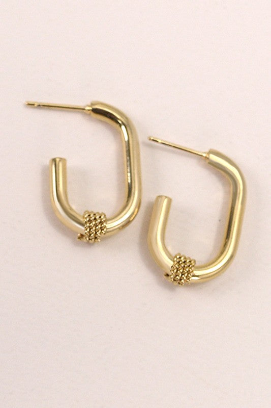 18k Stainless Steel Waterproof Tarnishfree U Hoops