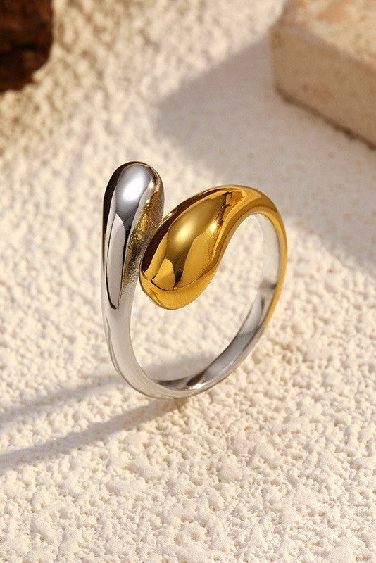 18k Stainless Steel Tarnish Free Two Tone Ring (Copy)