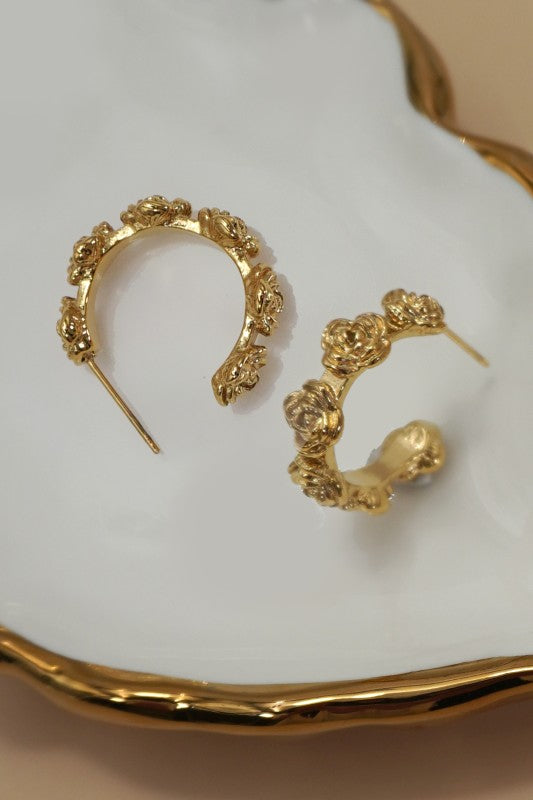 18k Stainless Steel Waterproof Tarnish Free Hoops