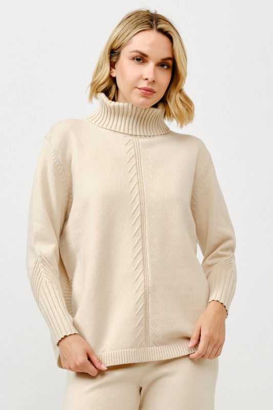 Cielo Turtle Neck Loose Pullover Sweater