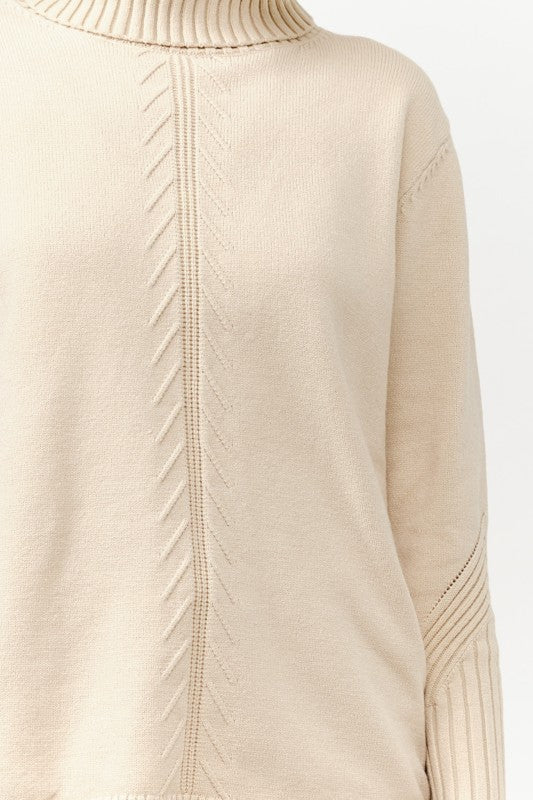Cielo Turtle Neck Loose Pullover Sweater