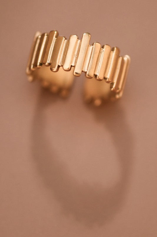 18k Non-tarnish Stainless Steel Adjustable Ring