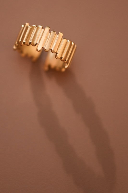 18k Non-tarnish Stainless Steel Adjustable Ring