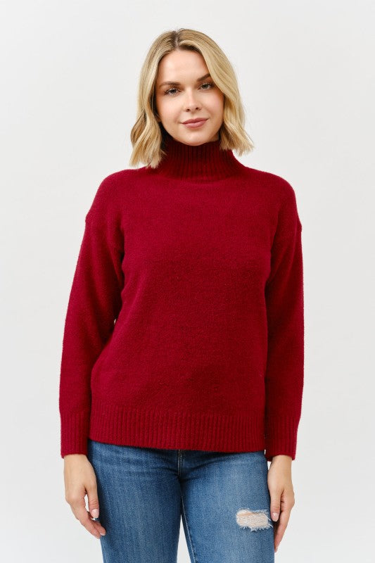 Cielo Womens Soft Turtleneck Pullover Sweater