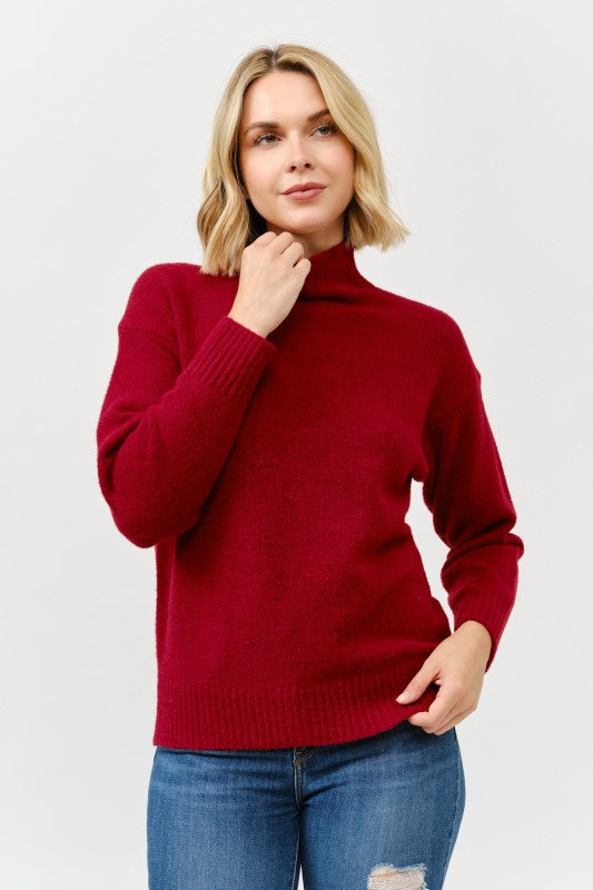 Cielo Womens Soft Turtleneck Pullover Sweater