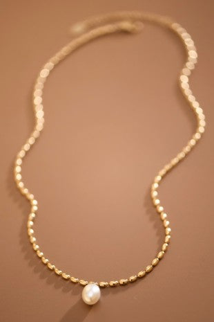 18k Non-tarnish Stainless Steel Pearl Necklace