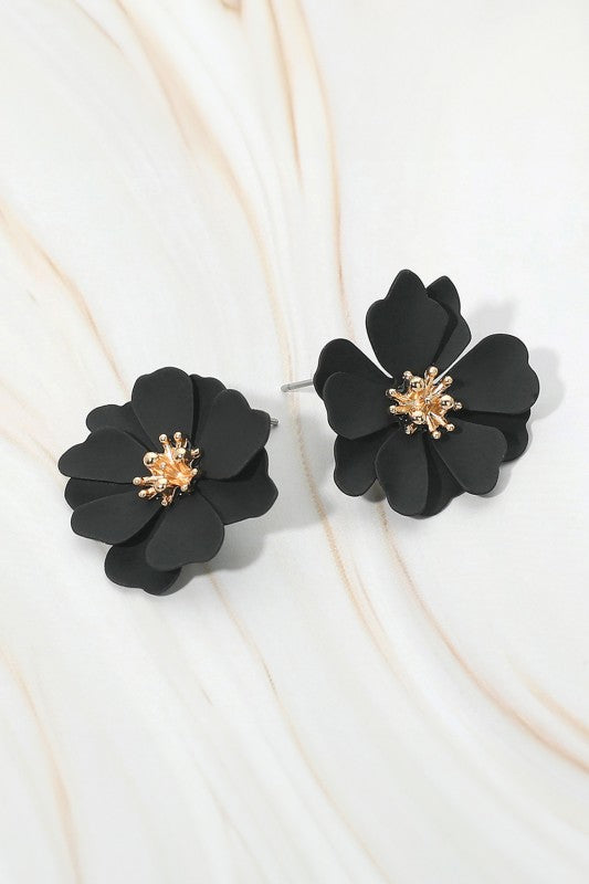 Layered Petal Flower Earrings