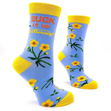 Load image into Gallery viewer, Suck It Up Buttercup Women&#39;s Crew Socks
