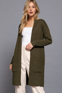 LONG SLV OPEN SWEATER CARDIGAN