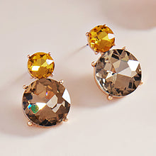 Load image into Gallery viewer, Double Round Crystal Stone Earrings
