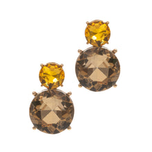 Load image into Gallery viewer, Double Round Crystal Stone Earrings
