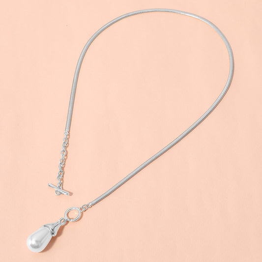 SECRET BOX_Pearl Toggle Pendant Necklace