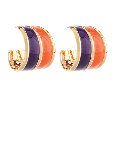 Game Day Purple or Orange Earrings