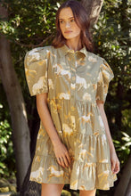 Load image into Gallery viewer, Horse Print Button-up Tiered Dress
