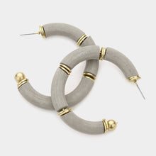 Load image into Gallery viewer, Wood Hoop Earrings
