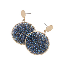 Load image into Gallery viewer, Faceted Beaded Disc Dangle Earrings
