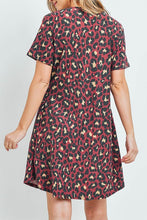 Load image into Gallery viewer, SHORT SLEEVES ON SEAM POCKET LEOPARD DRESS
