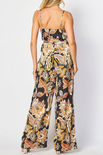 Load image into Gallery viewer, SLEEVELESS SURPLICE MULTI PRINT WIDE LEG JUMPSUIT
