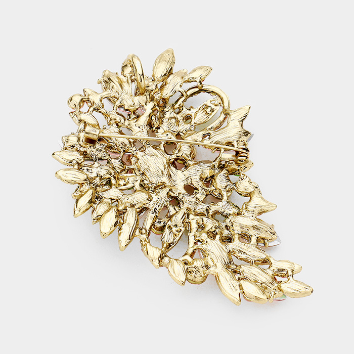 Crystal Bouquet Pin Brooch / Pendant