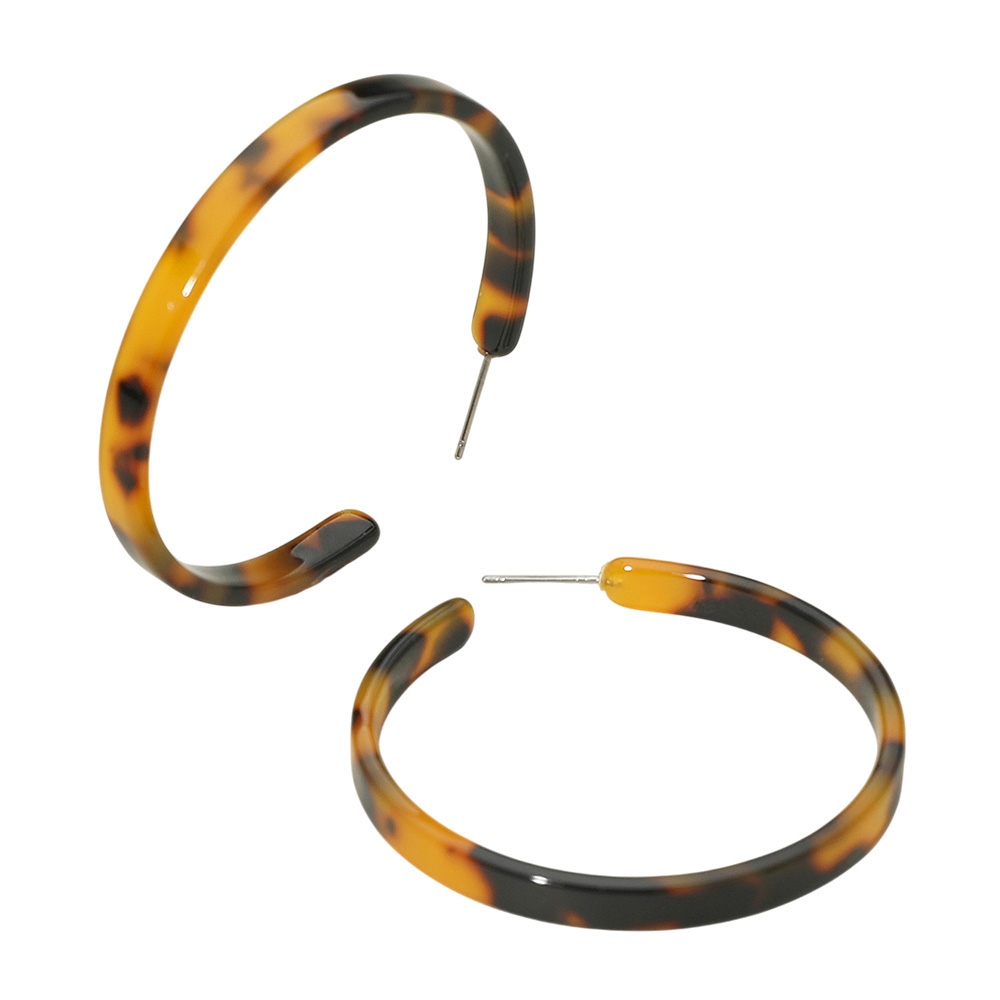 Lightweight Resin Hoop Earrings