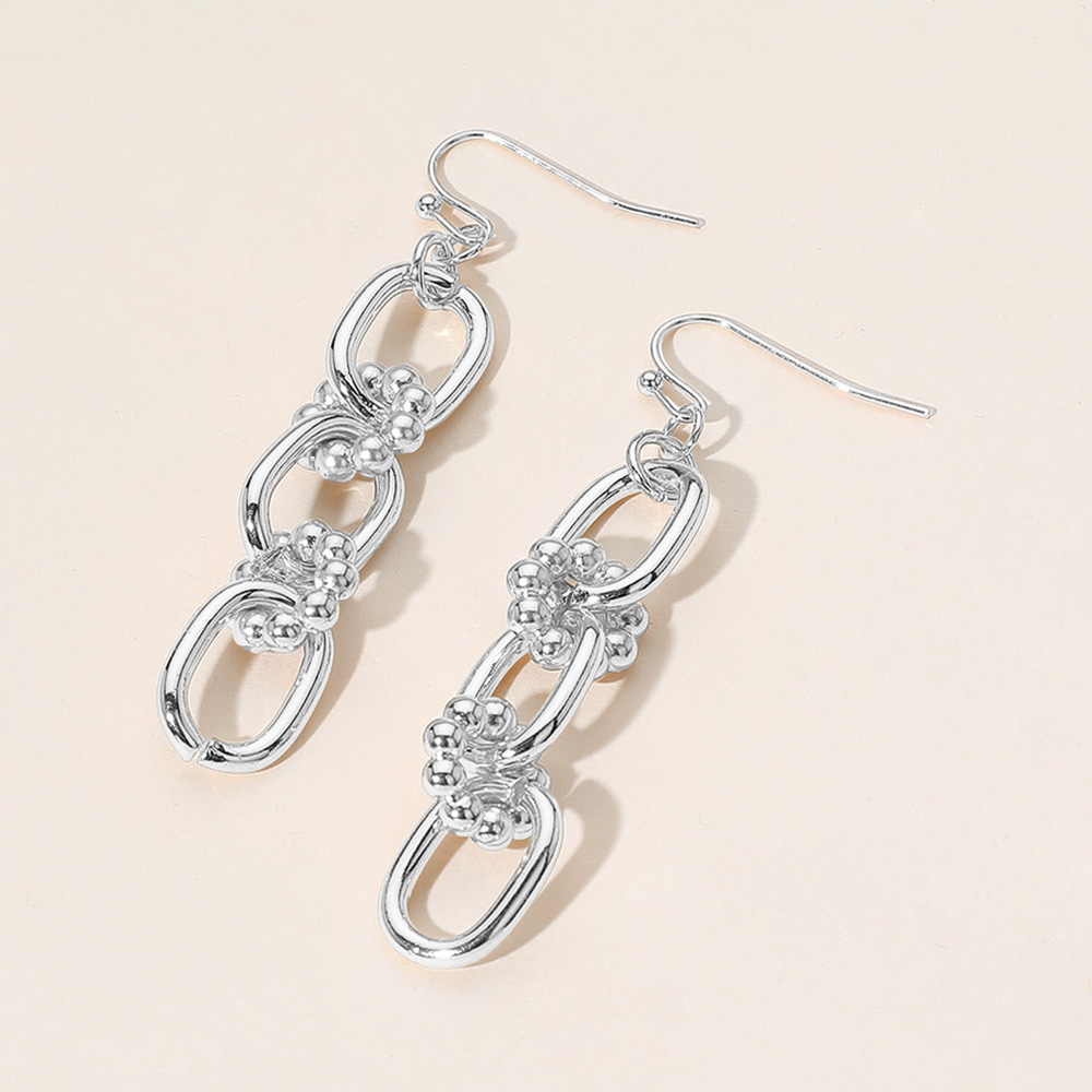 Metal Link Drop Earrings