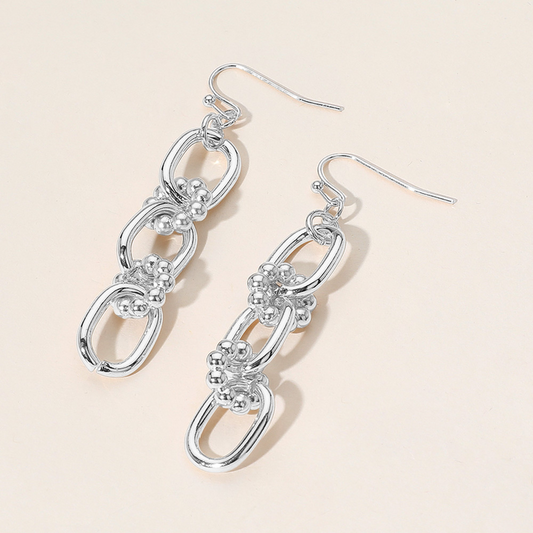 Metal Link Drop Earrings