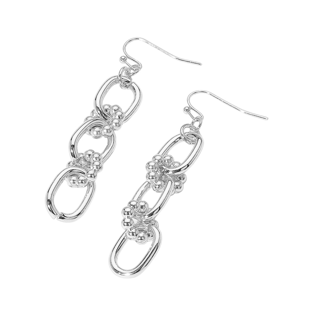 Metal Link Drop Earrings