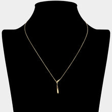 Load image into Gallery viewer, Brass Metal Long Teardrop Pendant Necklace
