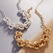 Load image into Gallery viewer, Chunky Chain Accented Worn Metal Necklace
