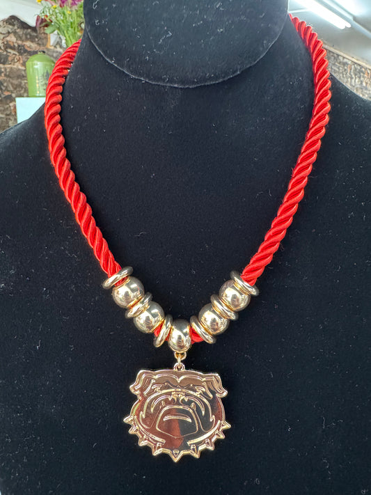 Red Rope Game Day Necklace