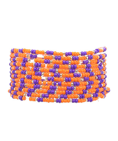 Game Day Seed Bead Bracelets