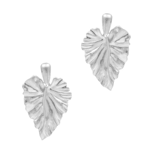 Metal Leaf Dangle Earrings
