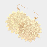 Filigree Flower Dangle Earrings