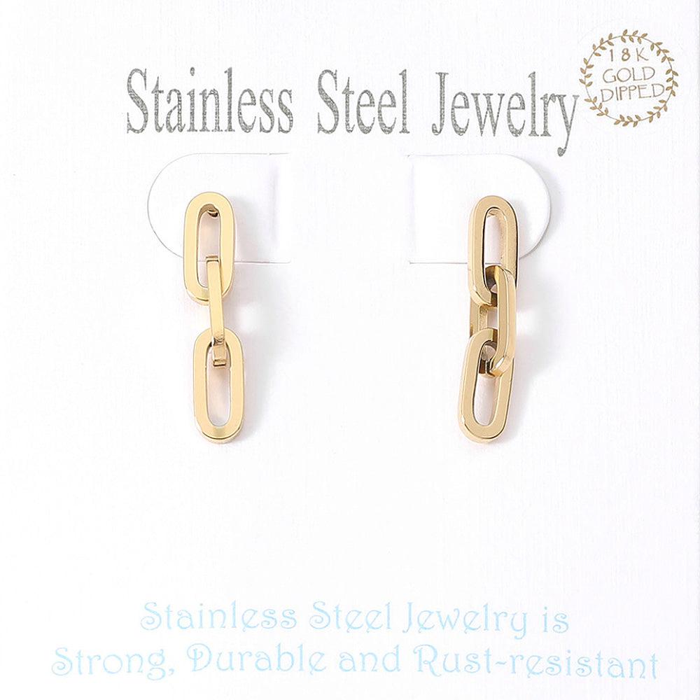 Stainless Steel Chain Earrings