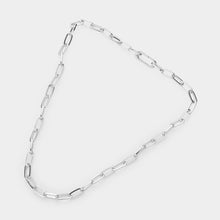 Load image into Gallery viewer, Metal Paper Clip Link Chain Necklace
