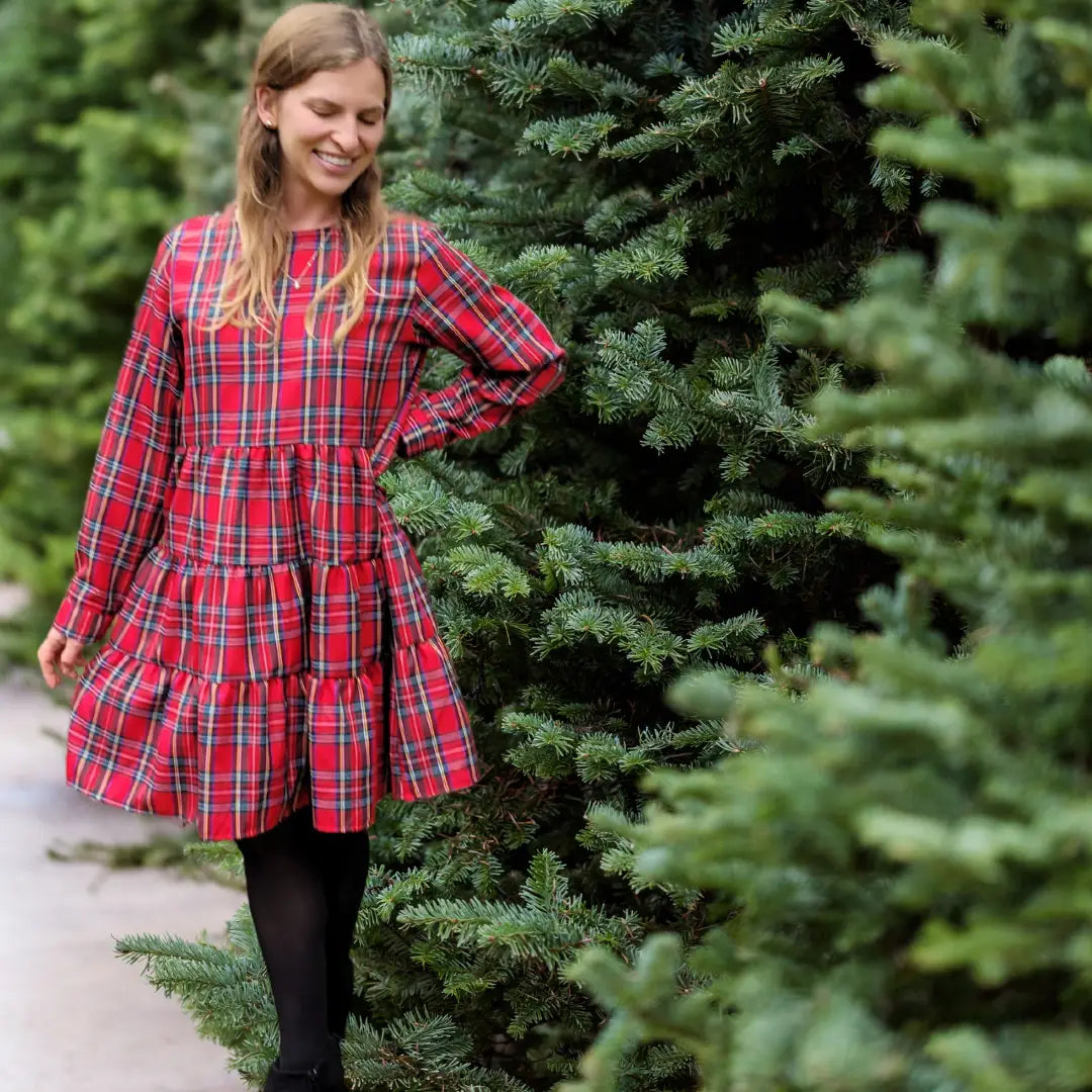 Christmas Red Tartan Plaid Dress